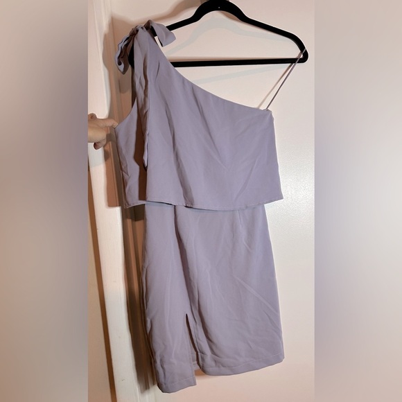 superdown Jenna One Shoulder Mini Dress in Gray XS - Picture 4 of 10